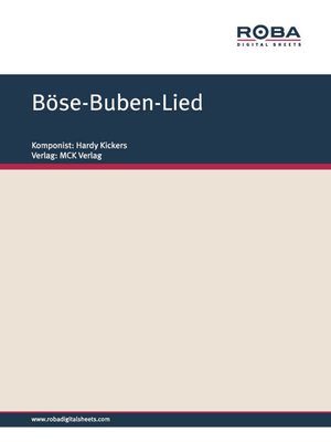 cover image of Böse-Buben-Lied